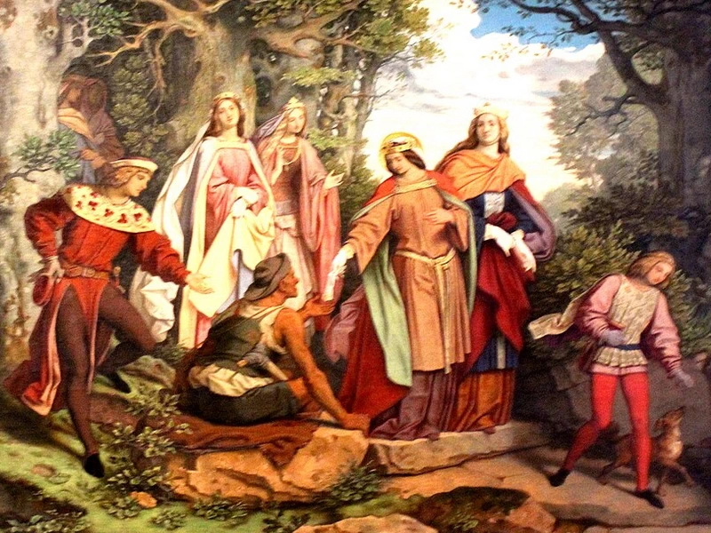 1804-Moritz Ludwig von Schwind - Il guanto di Santa Elisabetta, 1856